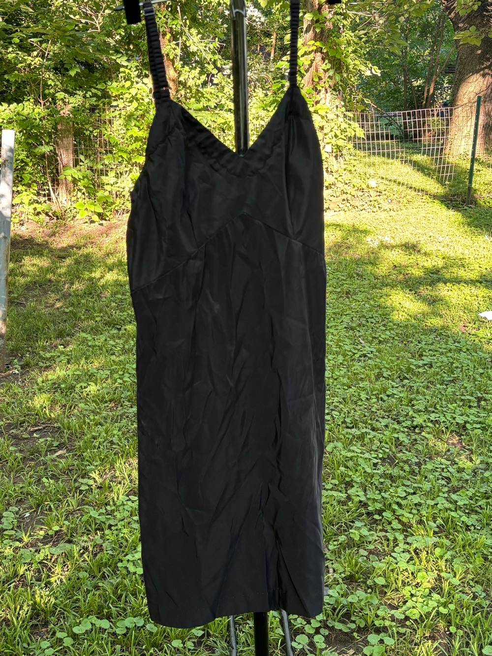 Black slip dress